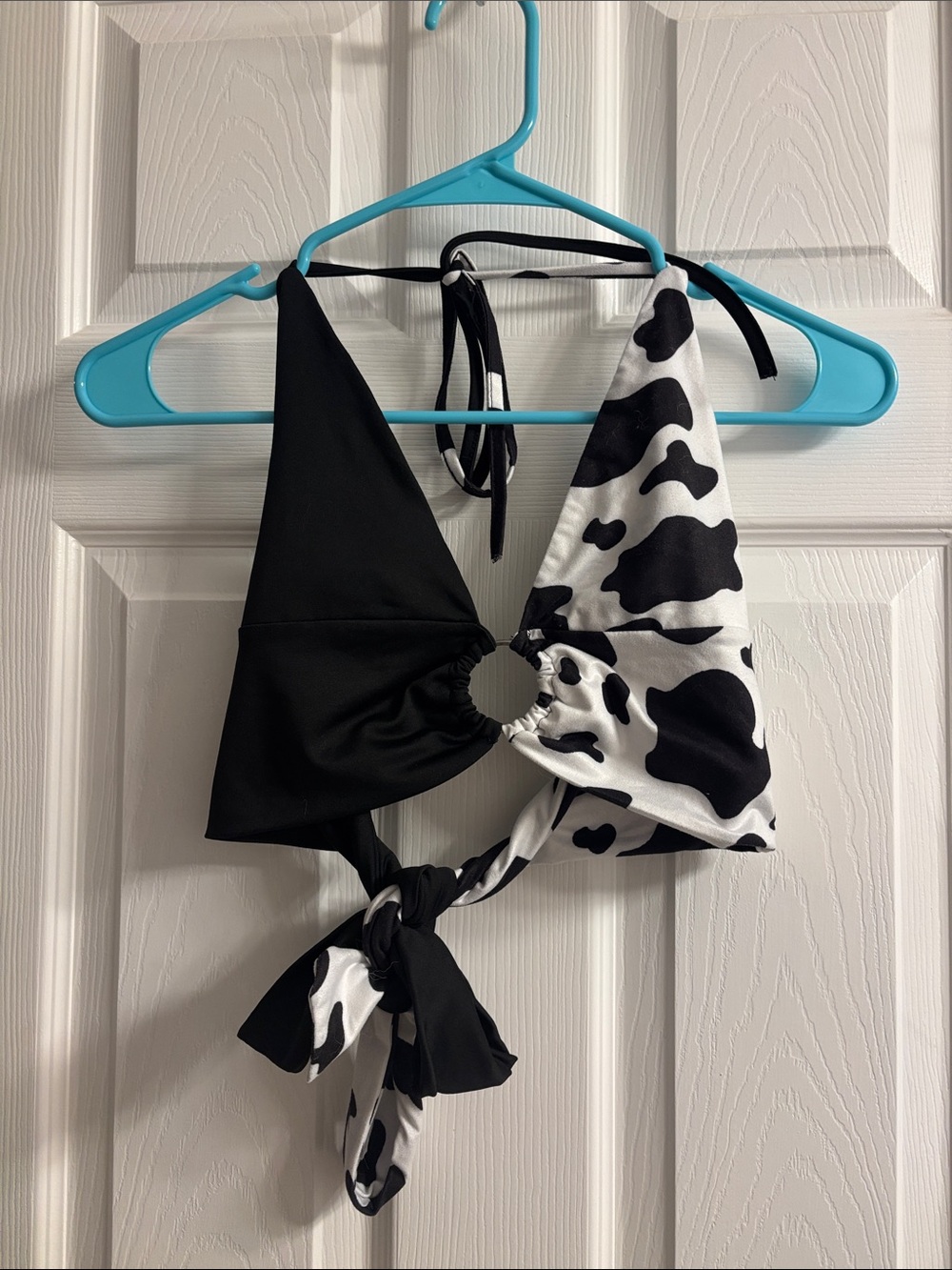 Women’s SHEIN Color block cow print going out triangle top